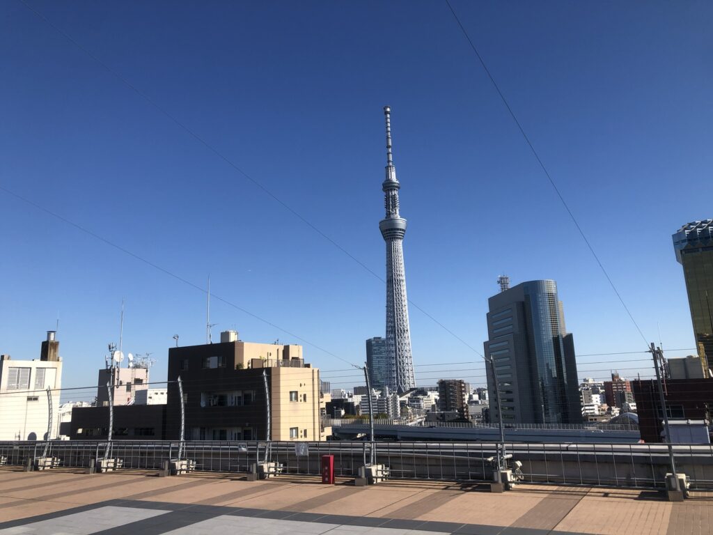 日中のスカイツリー方面の景色