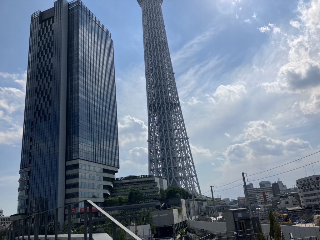 日中のスカイツリー方面の景色