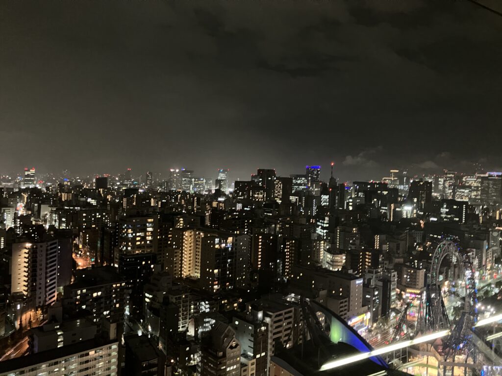 東京ドームシティ、秋葉原方面の夜景