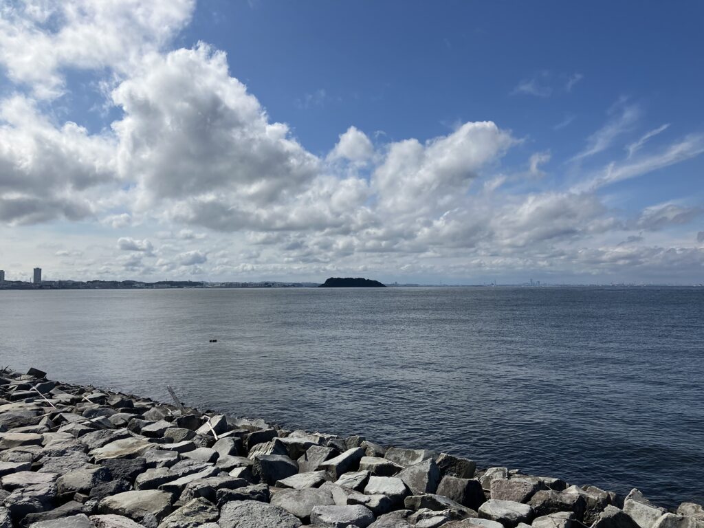 横須賀の猿島方面を望む