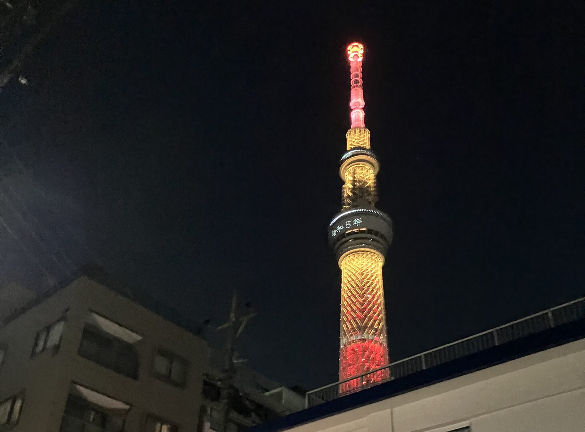花火大会カラ―のスカイツリー