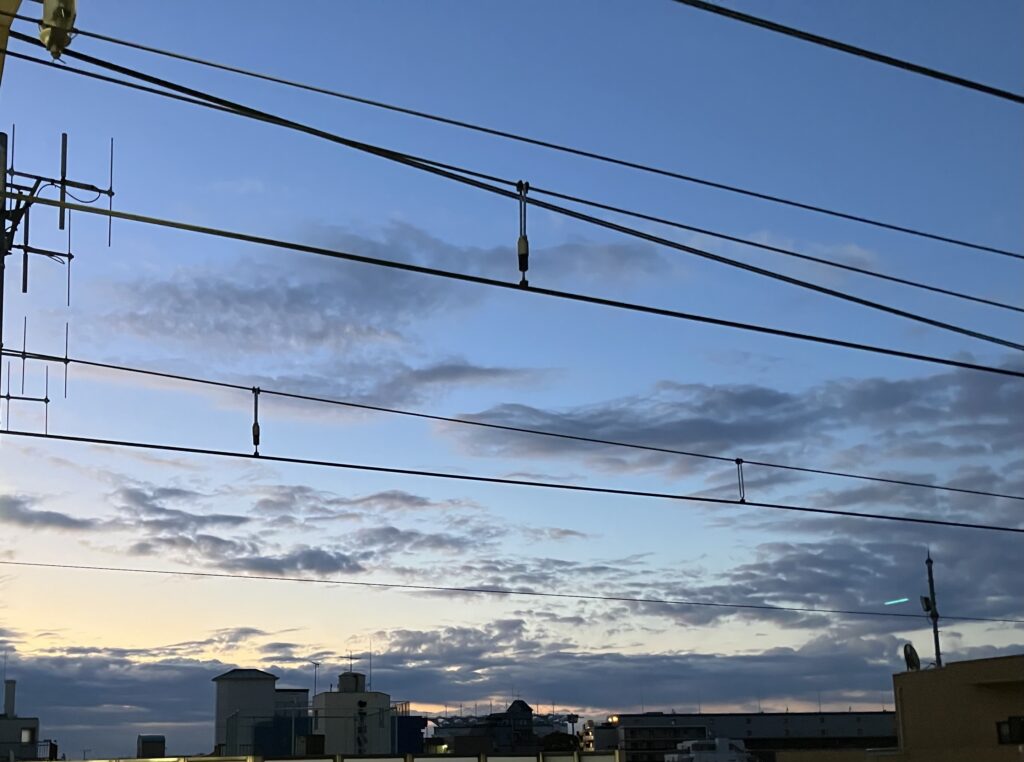 東京の朝焼け