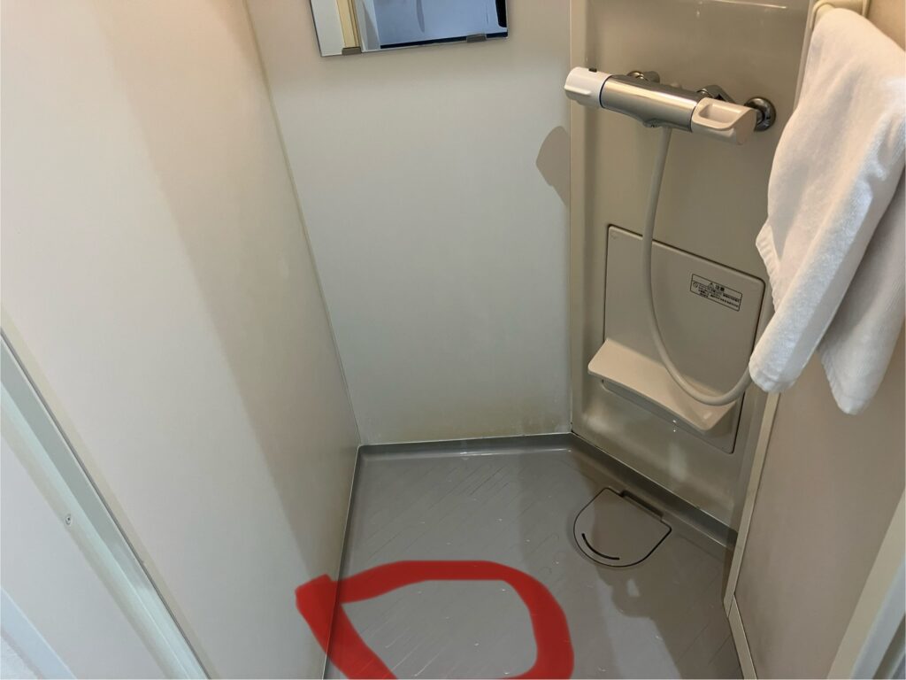 大阪のホテルの部屋シャワー