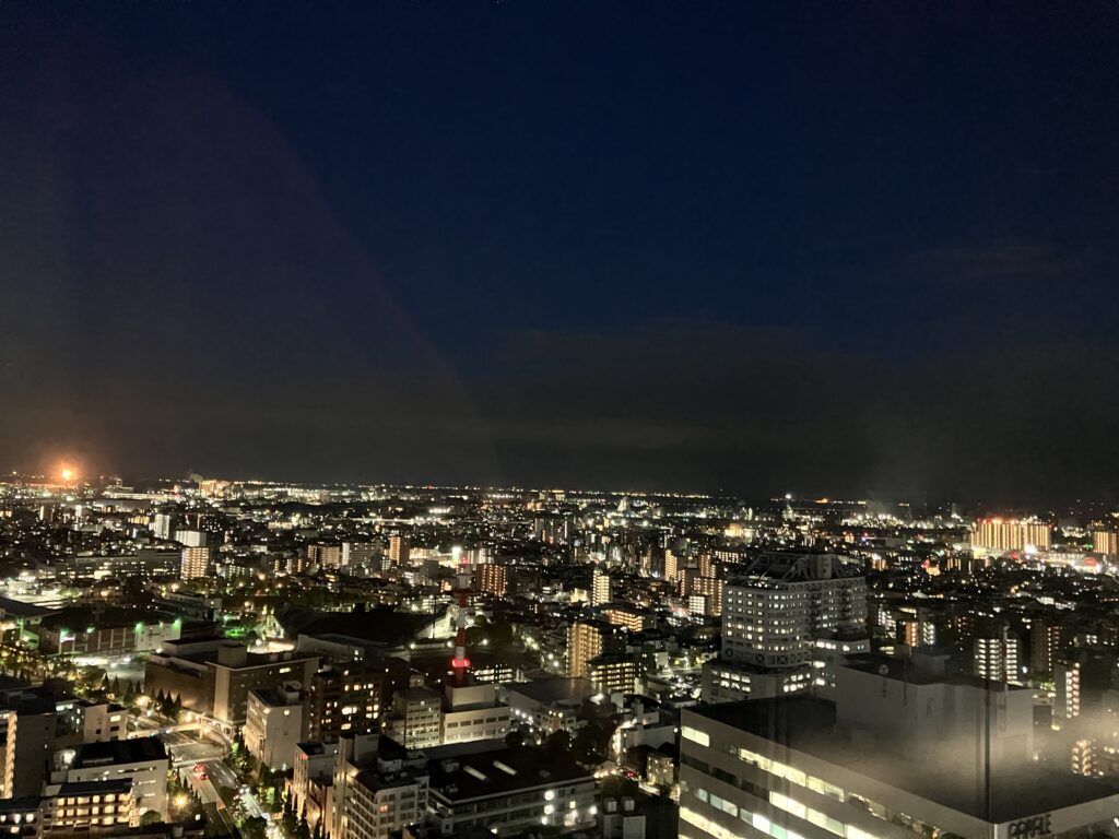 小島新田、東京湾、アクアライン方面(夜景)