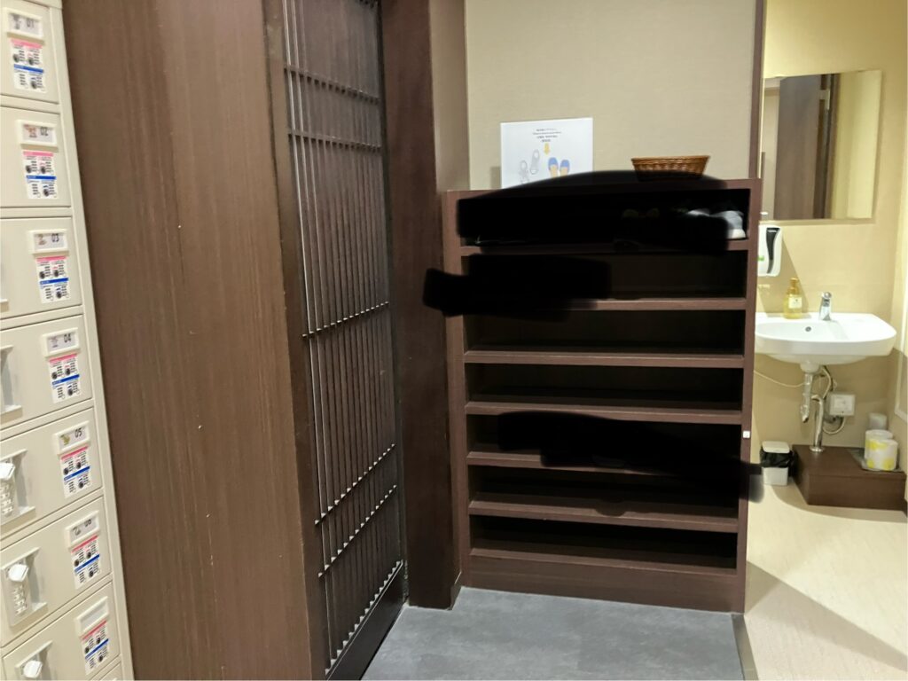 大浴場の下足箱