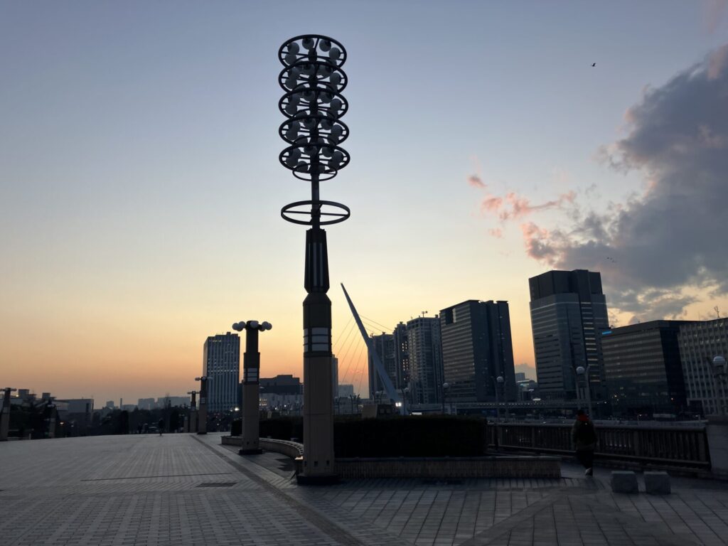 夢の大橋からお台場方面を望む(夕方)